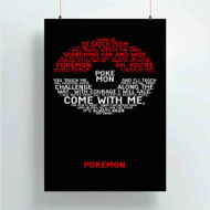 Onyourcases Pokemon Quotes Custom Poster Silk Poster Wall Decor New Home Decoration Wall Art Satin Silky Decorative Wallpaper Personalized Wall Hanging 20x14 Inch 24x35 Inch Poster