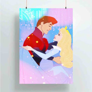 Onyourcases Princess Aurora and Philip Custom Poster Silk Poster Wall Decor New Home Decoration Wall Art Satin Silky Decorative Wallpaper Personalized Wall Hanging 20x14 Inch 24x35 Inch Poster