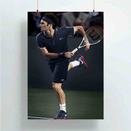 Onyourcases Roger Federer Tennis Art Custom Poster Silk Poster Wall Decor New Home Decoration Wall Art Satin Silky Decorative Wallpaper Personalized Wall Hanging 20x14 Inch 24x35 Inch Poster
