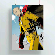 Onyourcases Saitama One Punch Man Arts Custom Poster Silk Poster Wall Decor New Home Decoration Wall Art Satin Silky Decorative Wallpaper Personalized Wall Hanging 20x14 Inch 24x35 Inch Poster