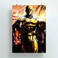 Onyourcases Saitama One Punch Man Best Custom Poster Silk Poster Wall Decor New Home Decoration Wall Art Satin Silky Decorative Wallpaper Personalized Wall Hanging 20x14 Inch 24x35 Inch Poster