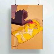 Onyourcases Simba The Lion King Custom Poster Silk Poster Wall Decor New Home Decoration Wall Art Satin Silky Decorative Wallpaper Personalized Wall Hanging 20x14 Inch 24x35 Inch Poster