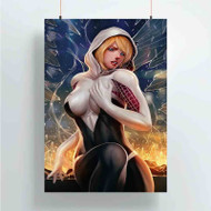 Onyourcases Spider Gwen Custom Poster Silk Poster Wall Decor New Home Decoration Wall Art Satin Silky Decorative Wallpaper Personalized Wall Hanging 20x14 Inch 24x35 Inch Poster