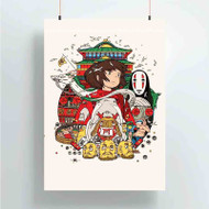 Onyourcases Spirited Away Art Custom Poster Silk Poster Wall Decor New Home Decoration Wall Art Satin Silky Decorative Wallpaper Personalized Wall Hanging 20x14 Inch 24x35 Inch Poster