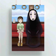 Onyourcases Spirited Away Haku and No Face Custom Poster Silk Poster Wall Decor New Home Decoration Wall Art Satin Silky Decorative Wallpaper Personalized Wall Hanging 20x14 Inch 24x35 Inch Poster