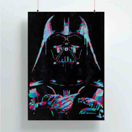 Onyourcases Star Wars Neon Darth Vader Custom Poster Silk Poster Wall Decor New Home Decoration Wall Art Satin Silky Decorative Wallpaper Personalized Wall Hanging 20x14 Inch 24x35 Inch Poster
