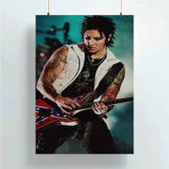 Onyourcases Synyster Gates Custom Poster Silk Poster Wall Decor New Home Decoration Wall Art Satin Silky Decorative Wallpaper Personalized Wall Hanging 20x14 Inch 24x35 Inch Poster