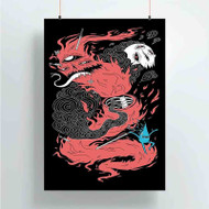 Onyourcases The Fire Demon Death Awaits Custom Poster Silk Poster Wall Decor New Home Decoration Wall Art Satin Silky Decorative Wallpaper Personalized Wall Hanging 20x14 Inch 24x35 Inch Poster