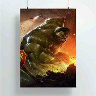 Onyourcases The Incredible Hulk Custom Poster Silk Poster Wall Decor New Home Decoration Wall Art Satin Silky Decorative Wallpaper Personalized Wall Hanging 20x14 Inch 24x35 Inch Poster