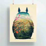 Onyourcases Totoro Best Custom Poster Silk Poster Wall Decor New Home Decoration Wall Art Satin Silky Decorative Wallpaper Personalized Wall Hanging 20x14 Inch 24x35 Inch Poster