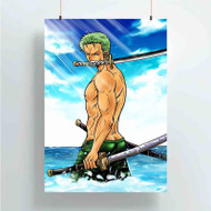 Onyourcases Zoro One Piece Custom Poster Silk Poster Wall Decor New Home Decoration Wall Art Satin Silky Decorative Wallpaper Personalized Wall Hanging 20x14 Inch 24x35 Inch Poster