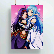 Onyourcases Asuna and Sinon Sword Art Online Custom Poster Silk Poster Wall Decor Home Art Decoration Wall Art Satin Silky Decorative Wallpaper Personalized Wall Hanging 20x14 Inch 24x35 Inch Poster