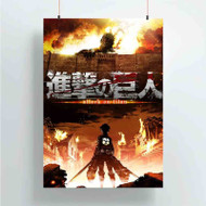 Onyourcases Attack On Titan Shingeki No Kyojin Great Custom Poster Silk Poster Wall Decor Home Art Decoration Wall Art Satin Silky Decorative Wallpaper Personalized Wall Hanging 20x14 Inch 24x35 Inch Poster