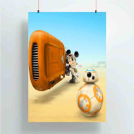 Onyourcases BB8 and Minnie Mouse Star Wars The Force Awakens Droid Custom Poster Silk Poster Wall Decor Home Art Decoration Wall Art Satin Silky Decorative Wallpaper Personalized Wall Hanging 20x14 Inch 24x35 Inch Poster