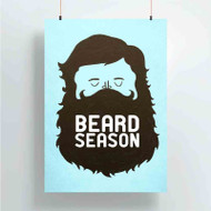 Onyourcases Beard Season Custom Poster Silk Poster Wall Decor Home Art Decoration Wall Art Satin Silky Decorative Wallpaper Personalized Wall Hanging 20x14 Inch 24x35 Inch Poster