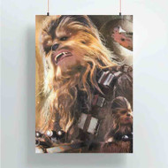 Onyourcases Chewbacca Star Wars Custom Poster Silk Poster Wall Decor Home Art Decoration Wall Art Satin Silky Decorative Wallpaper Personalized Wall Hanging 20x14 Inch 24x35 Inch Poster