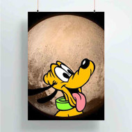 Onyourcases Disney Pluto Custom Poster Silk Poster Wall Decor Home Art Decoration Wall Art Satin Silky Decorative Wallpaper Personalized Wall Hanging 20x14 Inch 24x35 Inch Poster