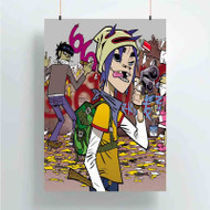 Onyourcases Gorillaz Graffity Custom Poster Silk Poster Wall Decor Home Art Decoration Wall Art Satin Silky Decorative Wallpaper Personalized Wall Hanging 20x14 Inch 24x35 Inch Poster