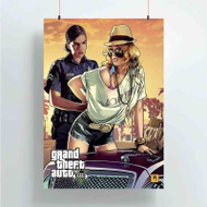 Onyourcases Grand Theft Auto V Custom Poster Silk Poster Wall Decor Home Art Decoration Wall Art Satin Silky Decorative Wallpaper Personalized Wall Hanging 20x14 Inch 24x35 Inch Poster