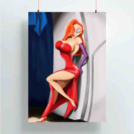Onyourcases Jessica Rabbit Sexy Disney Custom Poster Silk Poster Wall Decor Home Art Decoration Wall Art Satin Silky Decorative Wallpaper Personalized Wall Hanging 20x14 Inch 24x35 Inch Poster
