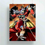 Onyourcases Kamina Gurren Lagann Great Custom Poster Silk Poster Wall Decor Home Art Decoration Wall Art Satin Silky Decorative Wallpaper Personalized Wall Hanging 20x14 Inch 24x35 Inch Poster