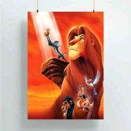 Onyourcases King Simba The Lion King Custom Poster Silk Poster Wall Decor Home Art Decoration Wall Art Satin Silky Decorative Wallpaper Personalized Wall Hanging 20x14 Inch 24x35 Inch Poster
