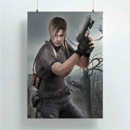 Onyourcases Leon Kennedy Resident Evil 4 Custom Poster Silk Poster Wall Decor Home Art Decoration Wall Art Satin Silky Decorative Wallpaper Personalized Wall Hanging 20x14 Inch 24x35 Inch Poster