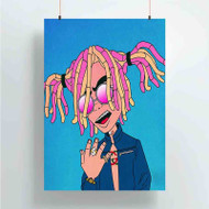 Onyourcases Lil Pump Gucci Gang Great Custom Poster Silk Poster Wall Decor Home Art Decoration Wall Art Satin Silky Decorative Wallpaper Personalized Wall Hanging 20x14 Inch 24x35 Inch Poster
