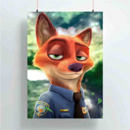 Onyourcases Lt Nick Wilde Zootopia Disney Custom Poster Silk Poster Wall Decor Home Art Decoration Wall Art Satin Silky Decorative Wallpaper Personalized Wall Hanging 20x14 Inch 24x35 Inch Poster