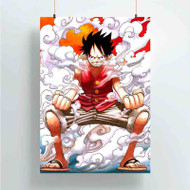 Onyourcases Luffy One Piece Gear Second Custom Poster Silk Poster Wall Decor Home Art Decoration Wall Art Satin Silky Decorative Wallpaper Personalized Wall Hanging 20x14 Inch 24x35 Inch Poster