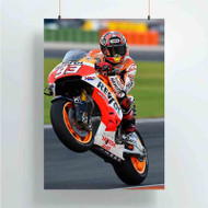 Onyourcases Marc Marquez 93 Honda Repsol Custom Poster Silk Poster Wall Decor Home Art Decoration Wall Art Satin Silky Decorative Wallpaper Personalized Wall Hanging 20x14 Inch 24x35 Inch Poster