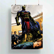 Onyourcases Martian Manhunter DC Comics Great Custom Poster Silk Poster Wall Decor Home Art Decoration Wall Art Satin Silky Decorative Wallpaper Personalized Wall Hanging 20x14 Inch 24x35 Inch Poster