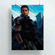 Onyourcases Mass Effect Commander Shepard Custom Poster Silk Poster Wall Decor Home Art Decoration Wall Art Satin Silky Decorative Wallpaper Personalized Wall Hanging 20x14 Inch 24x35 Inch Poster