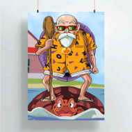 Onyourcases Master Muten Roshi Turtle Dragon Ball Z Custom Poster Silk Poster Wall Decor Home Art Decoration Wall Art Satin Silky Decorative Wallpaper Personalized Wall Hanging 20x14 Inch 24x35 Inch Poster