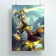 Onyourcases Master Yi League of Legends Custom Poster Silk Poster Wall Decor Home Art Decoration Wall Art Satin Silky Decorative Wallpaper Personalized Wall Hanging 20x14 Inch 24x35 Inch Poster