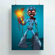 Onyourcases Megaman Zombie Custom Poster Silk Poster Wall Decor Home Art Decoration Wall Art Satin Silky Decorative Wallpaper Personalized Wall Hanging 20x14 Inch 24x35 Inch Poster