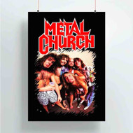 Onyourcases Metal Church Heavy Metal Custom Poster Silk Poster Wall Decor Home Art Decoration Wall Art Satin Silky Decorative Wallpaper Personalized Wall Hanging 20x14 Inch 24x35 Inch Poster