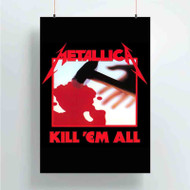 Onyourcases Metallica Kill Em All Great Custom Poster Silk Poster Wall Decor Home Art Decoration Wall Art Satin Silky Decorative Wallpaper Personalized Wall Hanging 20x14 Inch 24x35 Inch Poster