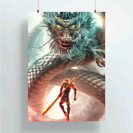 Onyourcases Monkey King Hero Is Back Custom Poster Silk Poster Wall Decor Home Art Decoration Wall Art Satin Silky Decorative Wallpaper Personalized Wall Hanging 20x14 Inch 24x35 Inch Poster