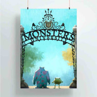 Onyourcases Monster University Disney Pixar Custom Poster Silk Poster Wall Decor Home Art Decoration Wall Art Satin Silky Decorative Wallpaper Personalized Wall Hanging 20x14 Inch 24x35 Inch Poster