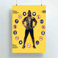 Onyourcases Mr T Custom Poster Silk Poster Wall Decor Home Art Decoration Wall Art Satin Silky Decorative Wallpaper Personalized Wall Hanging 20x14 Inch 24x35 Inch Poster