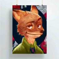 Onyourcases Nick Wilde Zootopia Disney Custom Poster Silk Poster Wall Decor Home Art Decoration Wall Art Satin Silky Decorative Wallpaper Personalized Wall Hanging 20x14 Inch 24x35 Inch Poster