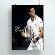 Onyourcases Novak Djokovic Great Custom Poster Silk Poster Wall Decor Home Art Decoration Wall Art Satin Silky Decorative Wallpaper Personalized Wall Hanging 20x14 Inch 24x35 Inch Poster