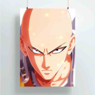 Onyourcases One Punch Man Saitama Sensei Serious Custom Poster Silk Poster Wall Decor Home Art Decoration Wall Art Satin Silky Decorative Wallpaper Personalized Wall Hanging 20x14 Inch 24x35 Inch Poster