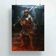 Onyourcases Oscar Knight of Astora Dark Souls Custom Poster Silk Poster Wall Decor Home Art Decoration Wall Art Satin Silky Decorative Wallpaper Personalized Wall Hanging 20x14 Inch 24x35 Inch Poster