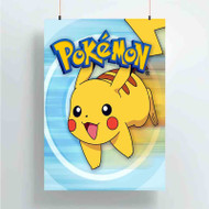 Onyourcases Pikachu Pokemon Art Great Custom Poster Silk Poster Wall Decor Home Art Decoration Wall Art Satin Silky Decorative Wallpaper Personalized Wall Hanging 20x14 Inch 24x35 Inch Poster