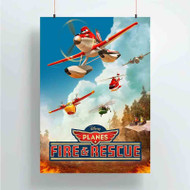 Onyourcases Planes Fire and Rescue Disney Custom Poster Silk Poster Wall Decor Home Art Decoration Wall Art Satin Silky Decorative Wallpaper Personalized Wall Hanging 20x14 Inch 24x35 Inch Poster