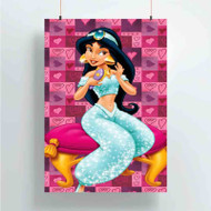 Onyourcases Princess Jasmine Disney Aladdin Custom Poster Silk Poster Wall Decor Home Art Decoration Wall Art Satin Silky Decorative Wallpaper Personalized Wall Hanging 20x14 Inch 24x35 Inch Poster