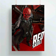 Onyourcases Red Skull Marvel Custom Poster Silk Poster Wall Decor Home Art Decoration Wall Art Satin Silky Decorative Wallpaper Personalized Wall Hanging 20x14 Inch 24x35 Inch Poster
