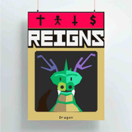 Onyourcases Reigns dragon Custom Poster Silk Poster Wall Decor Home Art Decoration Wall Art Satin Silky Decorative Wallpaper Personalized Wall Hanging 20x14 Inch 24x35 Inch Poster